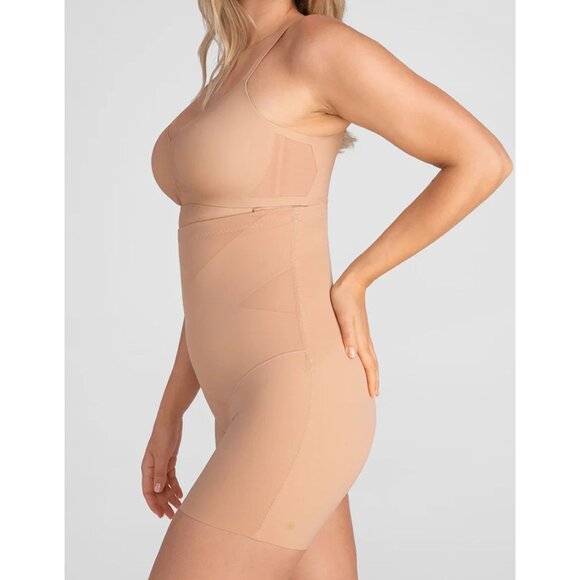 Honey Love Super‎ Power Girl Shorts Shapewear Sand Tan Plus Size 3X $84 - Picture 2 of 11